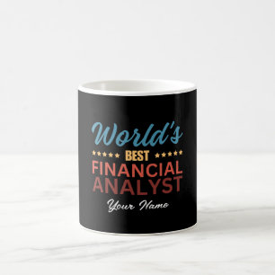 Bester Finanzanalyst der Welt Personalisierter Nam Kaffeetasse