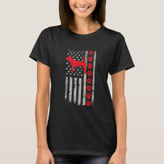 Bester Firefighter Cheagle Mama Vater je US-Flagge T-Shirt
