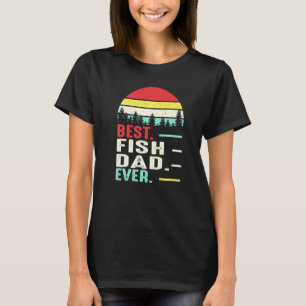 Bester Fisch-Vater Aller Zeiten Retro Vintage Vate T-Shirt