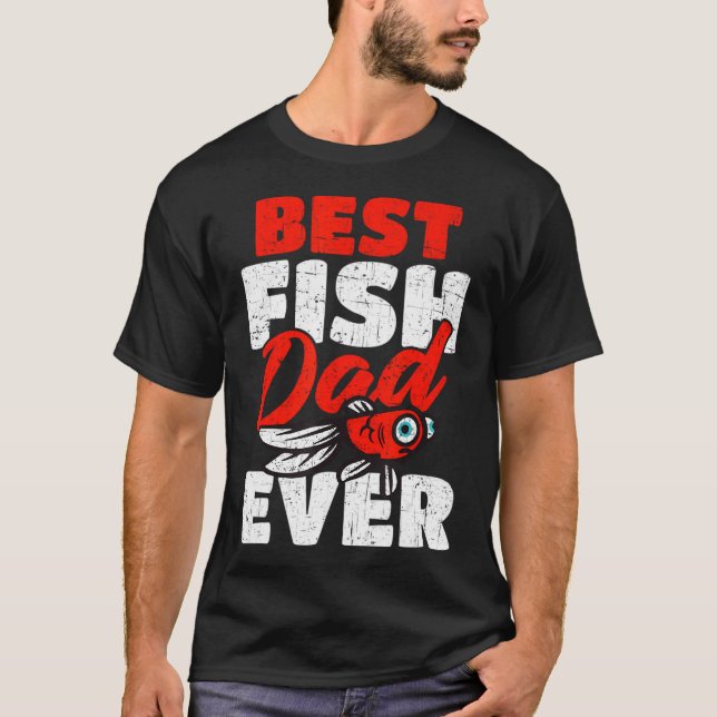 Bester Fischvater aller Zeiten Fischpfleger T-Shirt (Vorderseite)