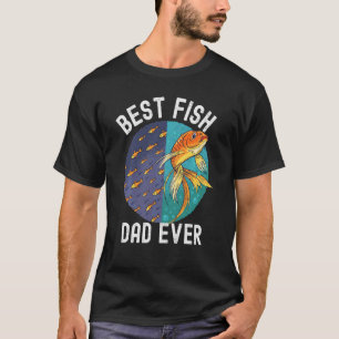 Bester Fischvater Aller Zeiten Goldfisch Vatertag  T-Shirt