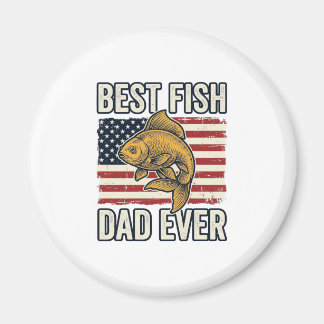 Bester Fischvater Aller Zeiten Vintage-Goldfisch-S Magnet