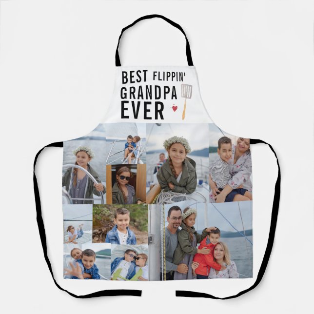 Bester Flippin-Großvater je | FotoCollage Schürze (Vorderseite)