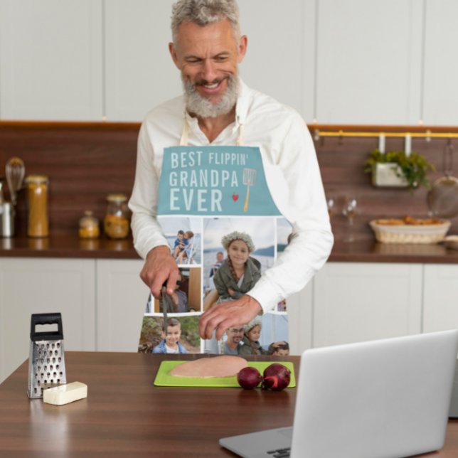 Bester Flippin-Großvater je | FotoCollage Schürze (Von Creator hochgeladen)