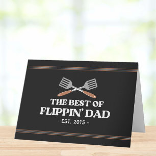 Bester Flippin-Vater-Spatel Lustiges Retro-Rezept Karte
