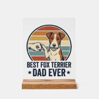 Bester Fox Terrier Vater Aller Zeiten Vintage Hund