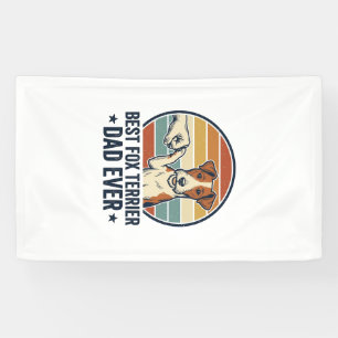 Bester Fox Terrier Vater Aller Zeiten Vintage Hund Banner