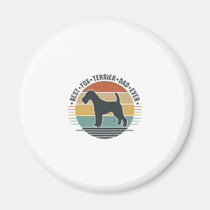 Bester Fox-Terrier-Vater überhaupt Vintage-Hund-Sh Magnet