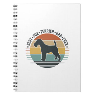 Bester Fox Terrier-Vater überhaupt Vintage-Hund-Sh Notizblock