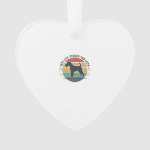 Bester Fox Terrier-Vater überhaupt Vintage-Hund-Sh Ornament