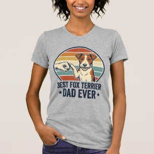Bester Fox Terrier-Vater überhaupt Vintage-Hundefr T-Shirt