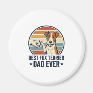 Bester Fox Terrier-Vater überhaupt Vintage-Hundeli Magnet