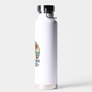 Bester Fox Terrier-Vater überhaupt Vintage-Hundeli Trinkflasche
