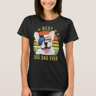 Bester französischer Bulldog Vater je Vintager Hun T-Shirt