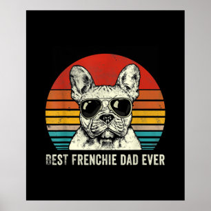 Bester französischer Vater Ever Funny French Bulld Poster
