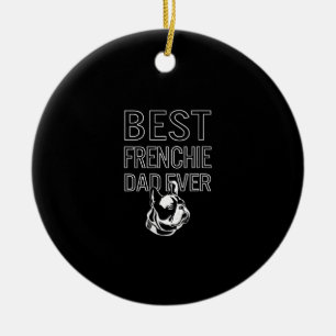 Bester französischer Vater je Daddy French Bulldog Keramik Ornament