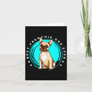 Bester französischer Vater je französischer Bulldo Karte
