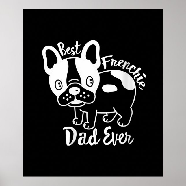 Bester französischer Vater je | French Bulldog Gif Poster (Vorne)