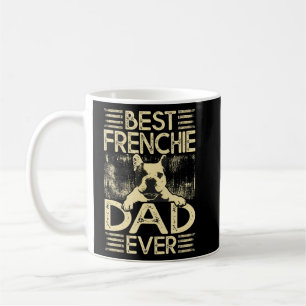 Bester französischer Vater je Funny Dog Lover Retr Kaffeetasse