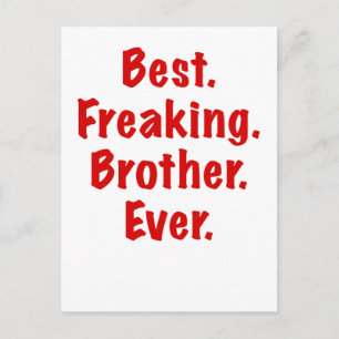 Bester Freak Bruder je Postkarte