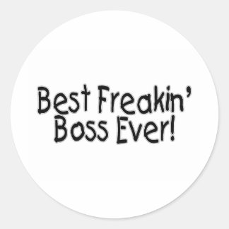 Bester Freakin Boss je Runder Aufkleber