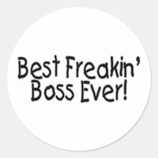 Bester Freakin Boss je Runder Aufkleber