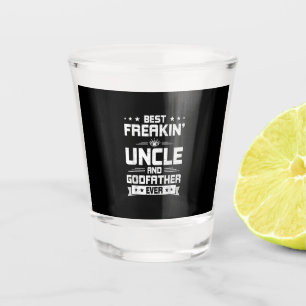 Bester Freakin Onkel und Godvater   Familiengesche Schnapsglas
