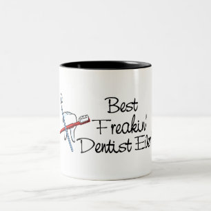 Bester Freakin Zahnarzt überhaupt Zweifarbige Tasse