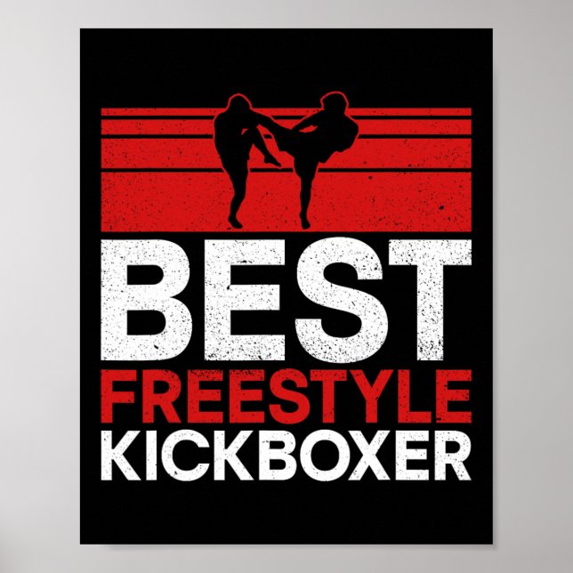 Bester Freestyle-Kickboxer - Material Arts Kickbox Poster (Vorne)