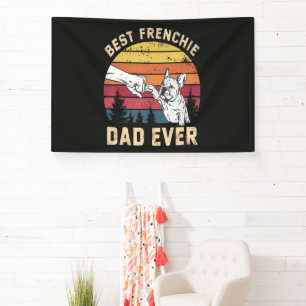 Bester Frenchie-Vater Aller Zeiten Retro Banner