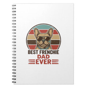 Bester Frenchie-Vater Aller Zeiten Vintage-Bulldog Notizblock