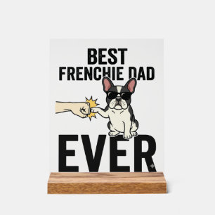 Bester Frenchie-Vater Allerlustigstes Bulldoggen-S Acrylschild
