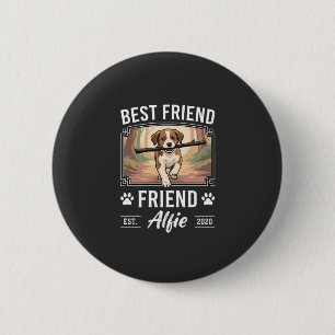 Bester Freund Alfie Hunde-Liebhaber Button