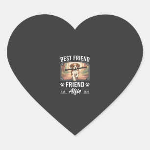 Bester Freund Alfie Hunde-Liebhaber Herz-Aufkleber