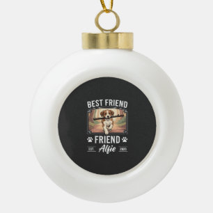 Bester Freund Alfie Hundeliebhaber Keramik Kugel-Ornament