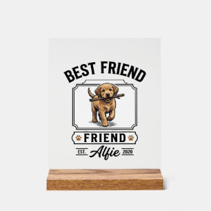 Bester Freund Alfie Vintage-Hundefreund-Design_1 Acrylschild
