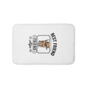 Bester Freund Alfie Vintage-Hundefreund-Design_1 Badematte