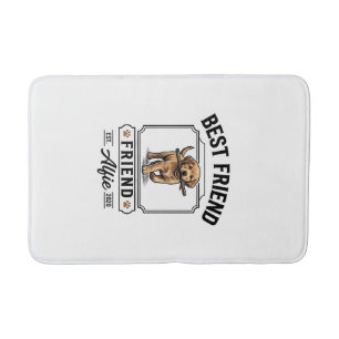 Bester Freund Alfie Vintage-Hundefreund-Design_1 Badematte