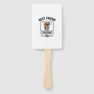 Bester Freund Alfie Vintage-Hundefreund-Design_1 Fächer