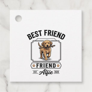 Bester Freund Alfie Vintage-Hundefreund-Design_1 Geschenkanhänger