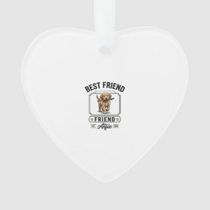 Bester Freund Alfie Vintage-Hundefreund-Design_1 Ornament