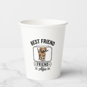 Bester Freund Alfie Vintage-Hundefreund-Design_1 Pappbecher