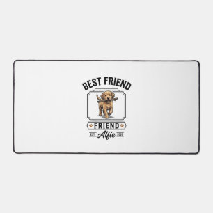 Bester Freund Alfie Vintage-Hundefreund-Design_1 Schreibtischunterlage