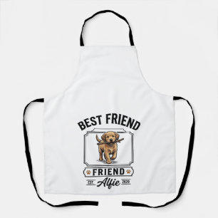 Bester Freund Alfie Vintage-Hundefreund-Design_1 Schürze