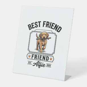 Bester Freund Alfie Vintage-Hundefreund-Design_1 Sockelschild