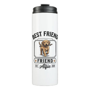 Bester Freund Alfie Vintage-Hundefreund-Design_1 Thermosbecher
