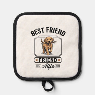 Bester Freund Alfie Vintage-Hundefreund-Design_1 Topflappen