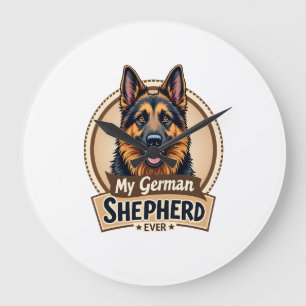 Bester Freund Aller Mein Deutscher Schäferhund Vin Große Wanduhr
