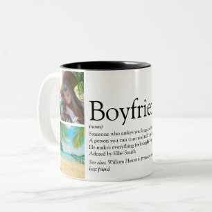 Bester Freund aller Zeiten Definition 4 Foto-Colla Zweifarbige Tasse