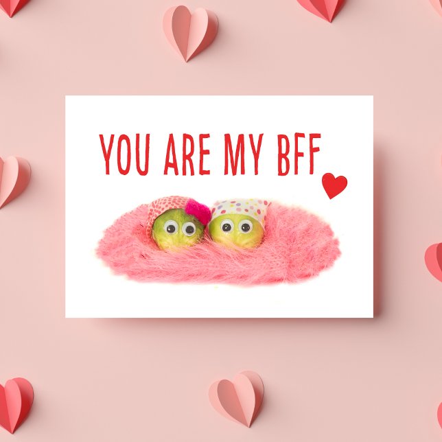 Bester Freund bestie pink Valentinstag Postkarte (Von Creator hochgeladen)